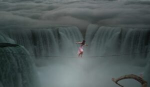 tightrope over waterfalls